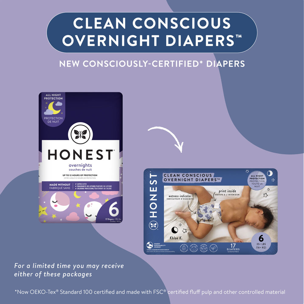 Overnight Diapers, Star Signs, Size 6