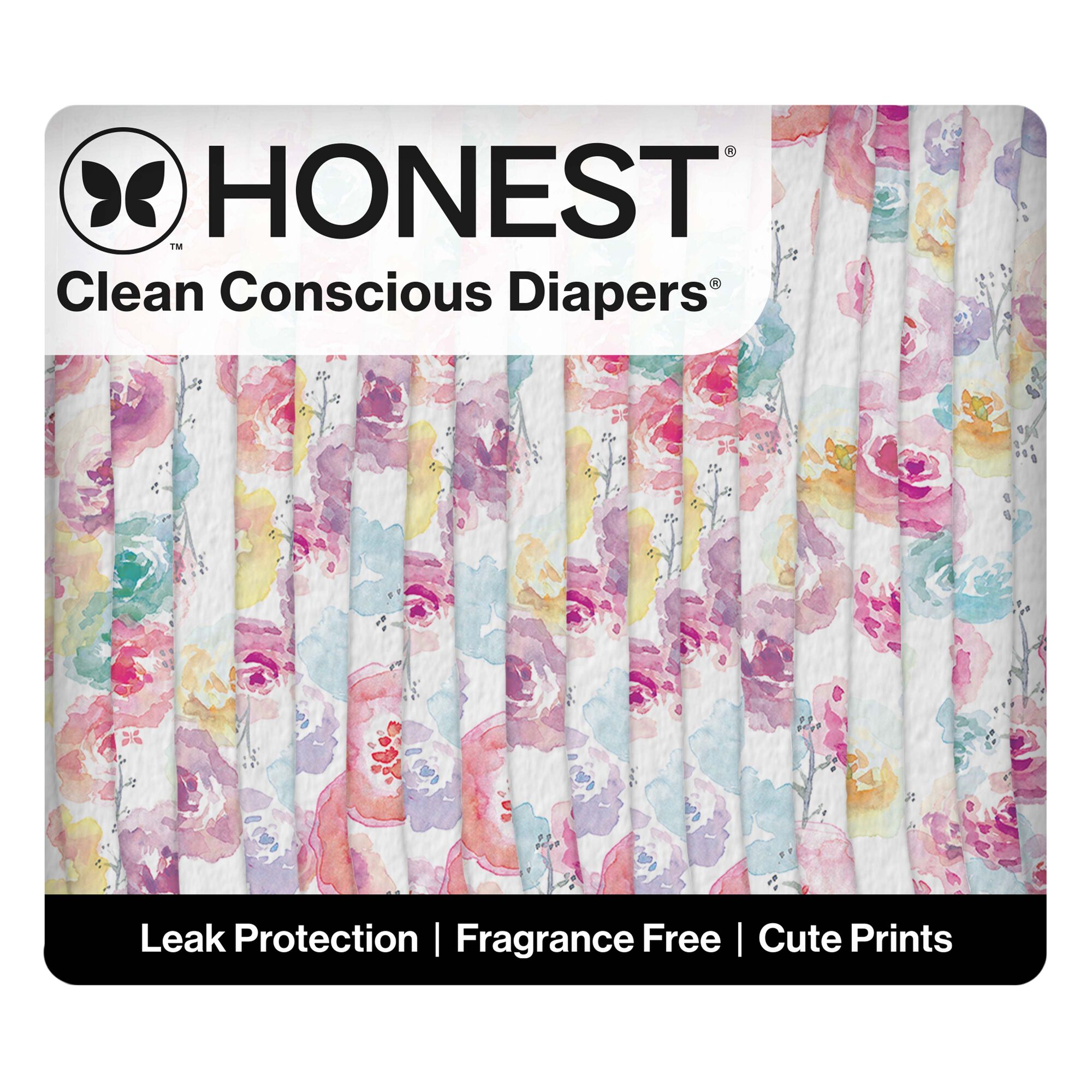 Honest Clean Conscious Diaper®, Rose Blossoms, Size 1