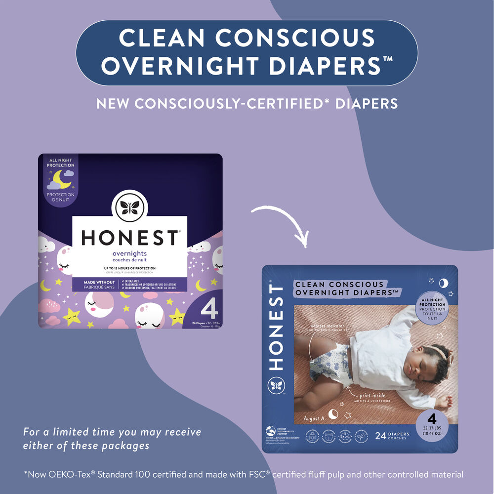 Overnight Diapers, Star Signs, Size 4