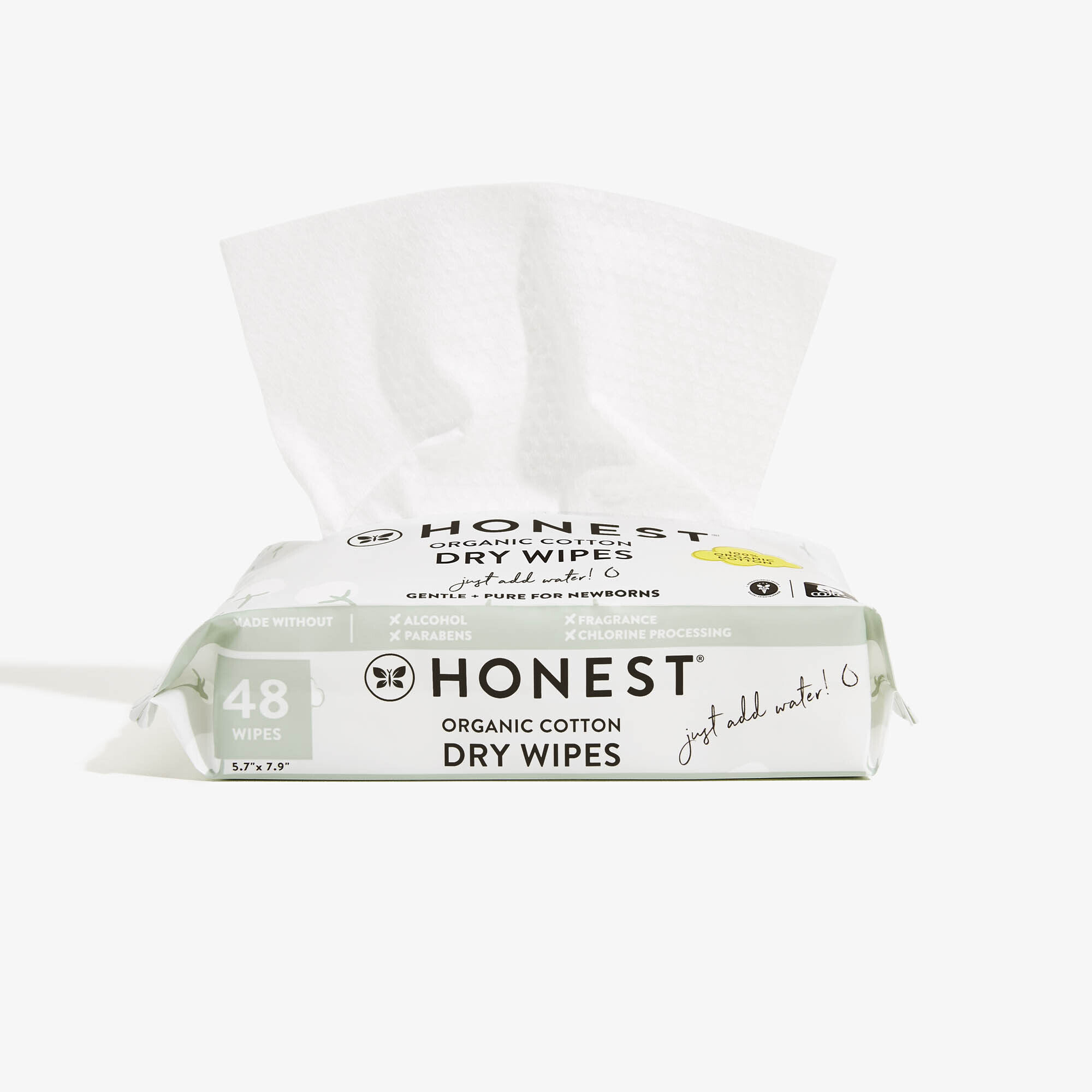 Honest Dry Wipes, 48 Count