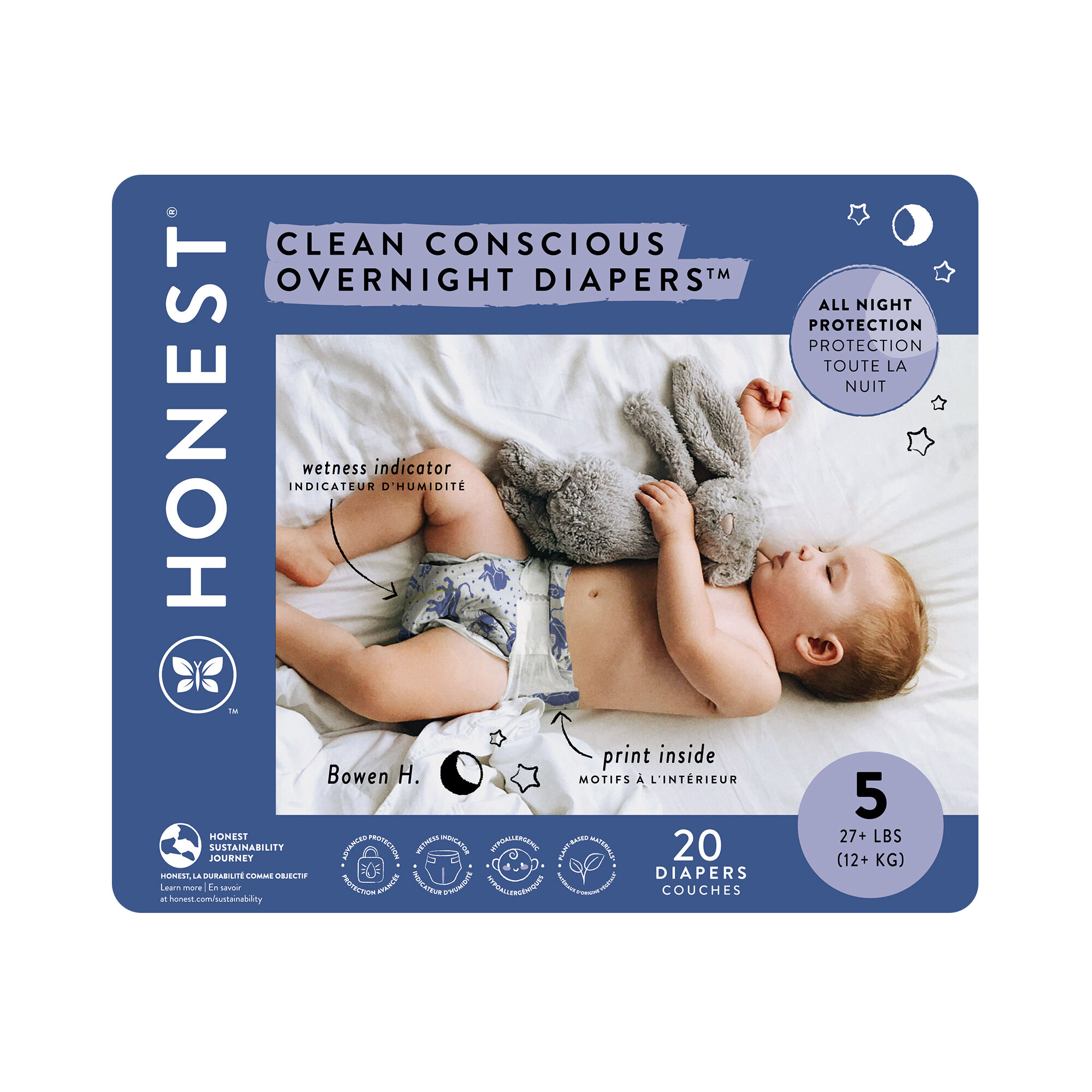Overnight Diapers, Star Signs, Size 5