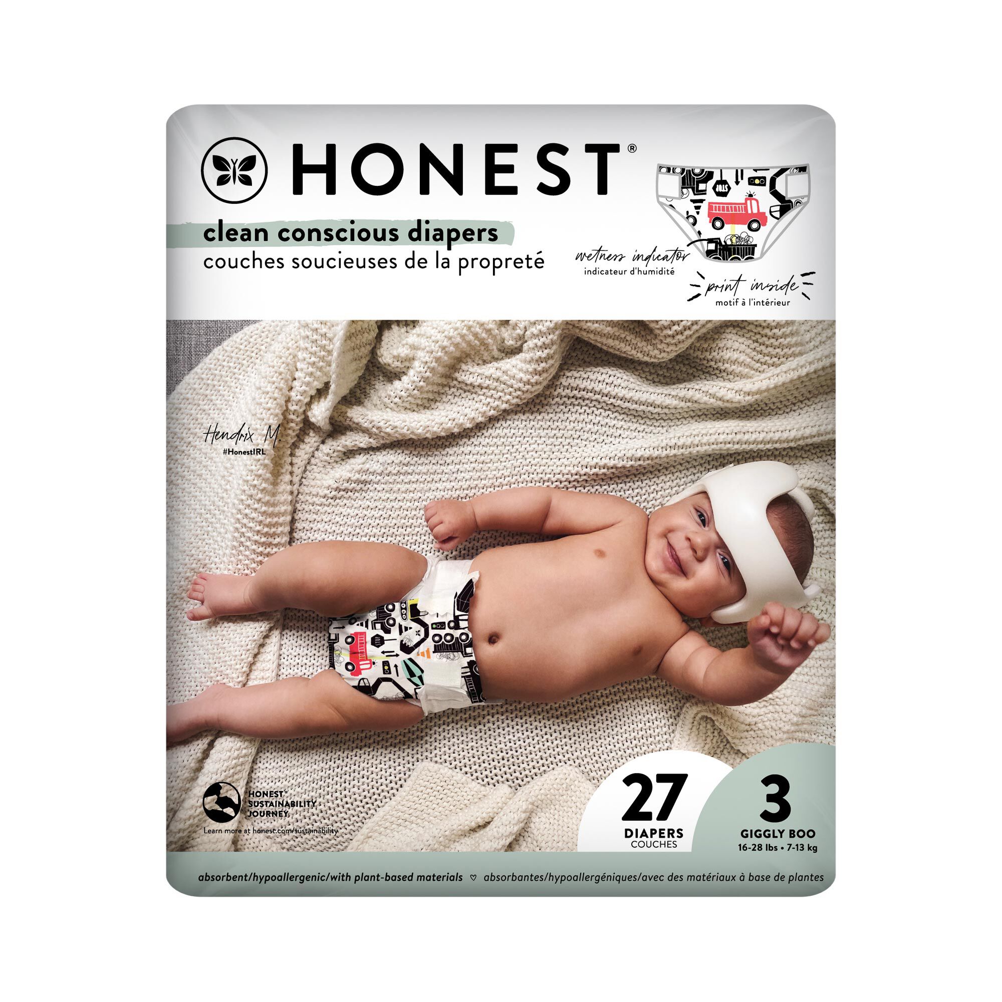 Honest diapers size 3 sale