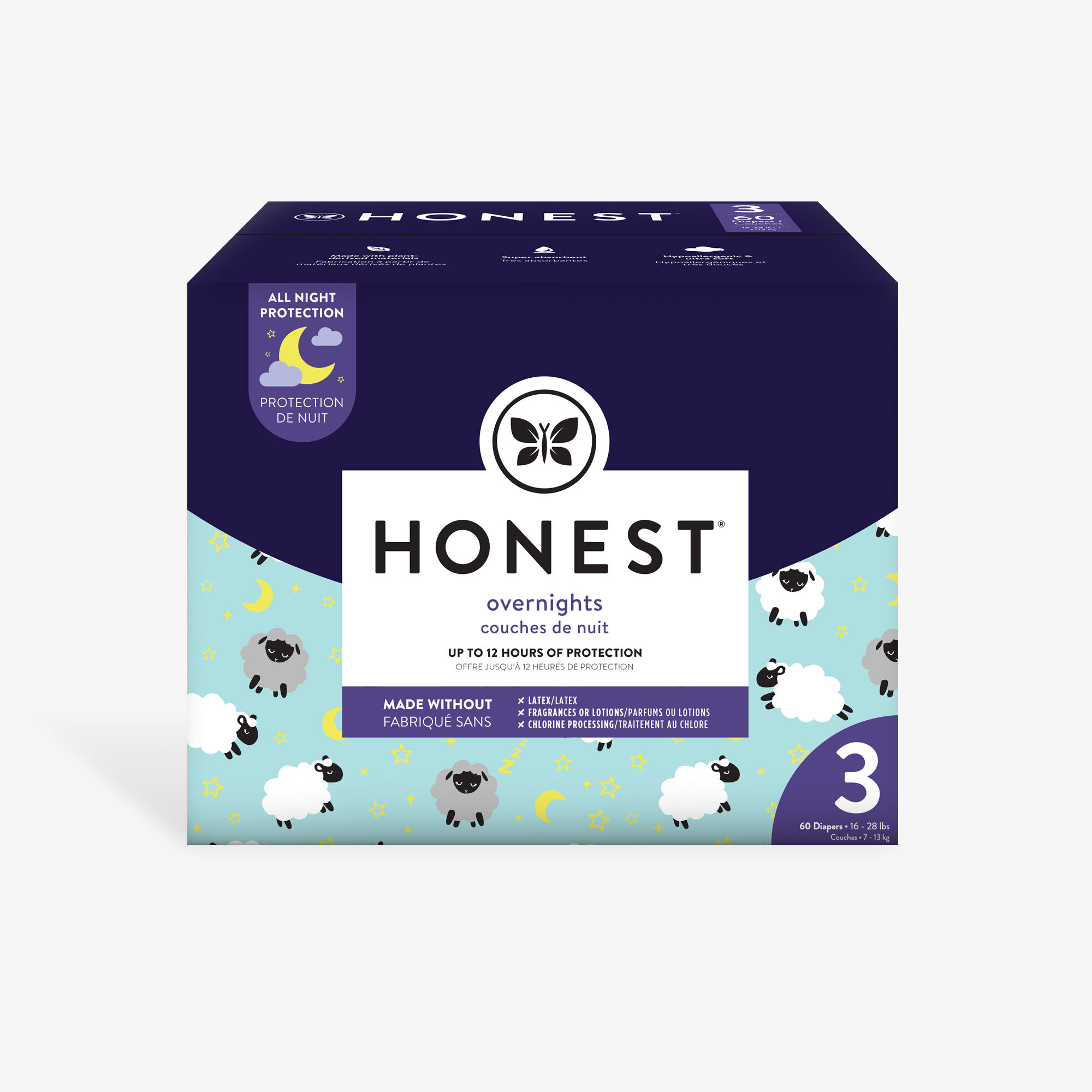 Overnight Diaper Box Night Time Baby Diapers Honest