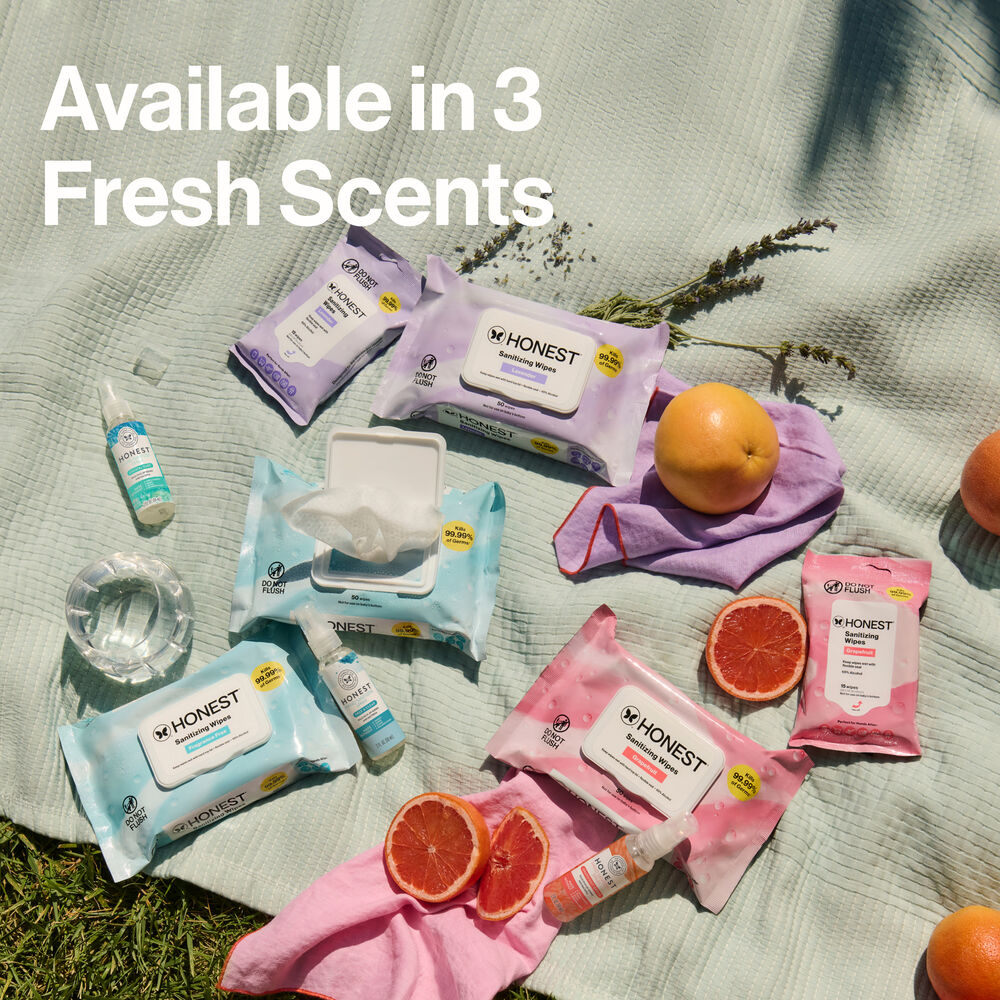 Sanitizing Alcohol Wipes, 50 Count, Grapefruit Grove