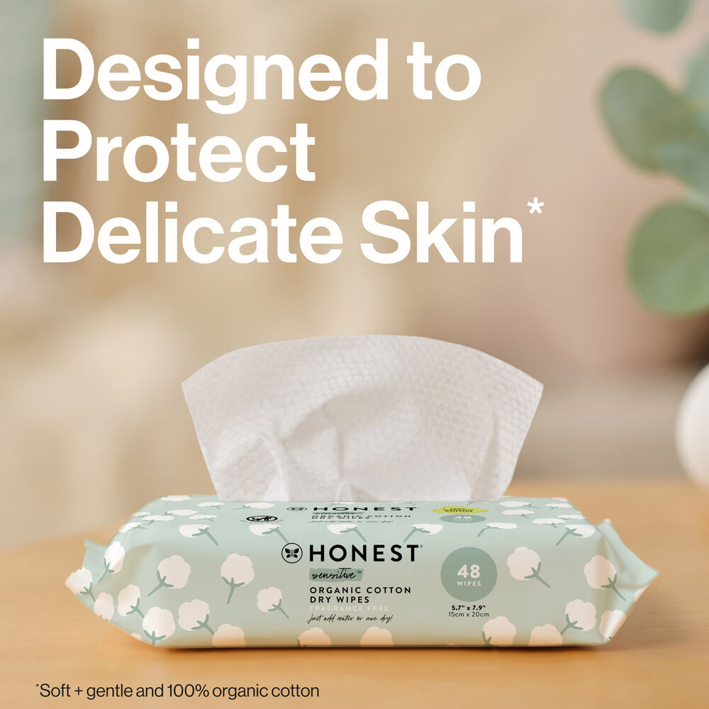 Honest Dry Wipes, 48 Count
