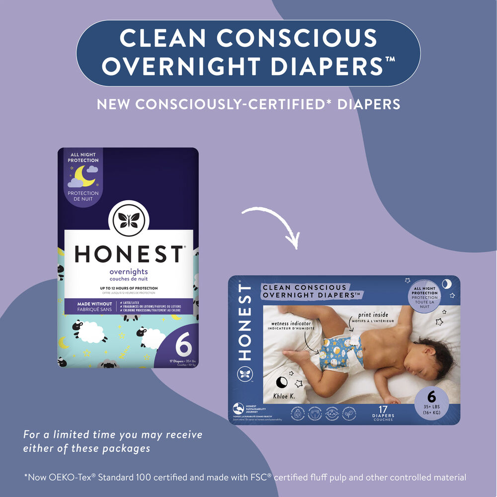 Overnight Diapers, Cozy Cloud, Size 6