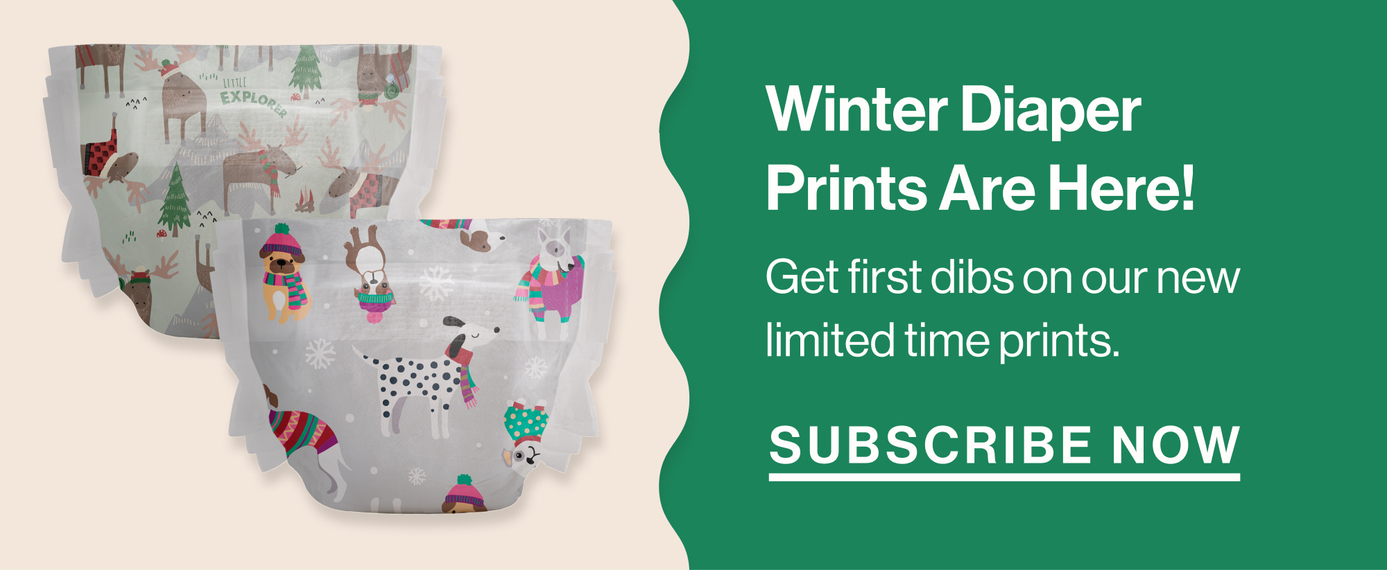 Winter Diaper Prints are Here! Get first dibs on our new limited time prints. Subscribe now