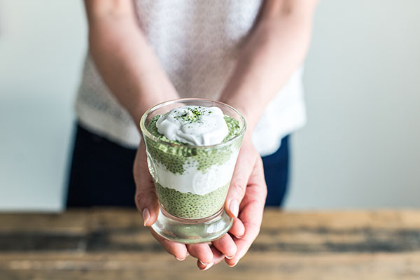 Matcha Avocado Chia Seed Pudding