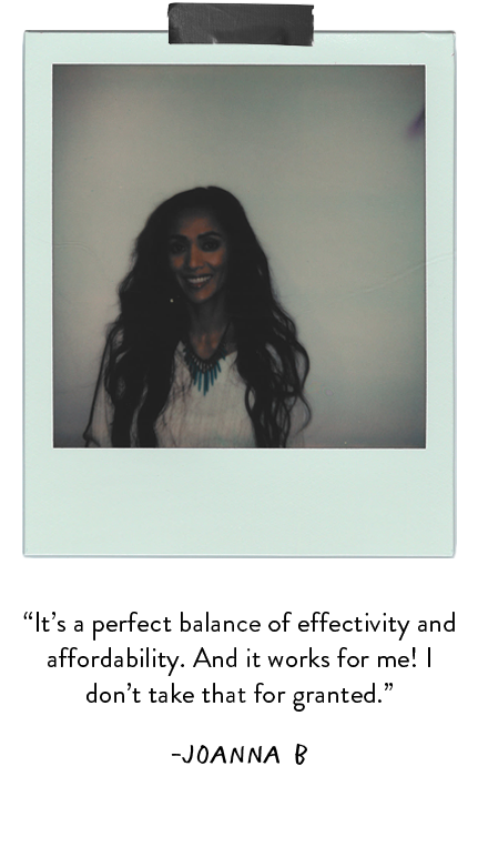 Polaroid photo of woman wearing white shirt and turquoise necklace