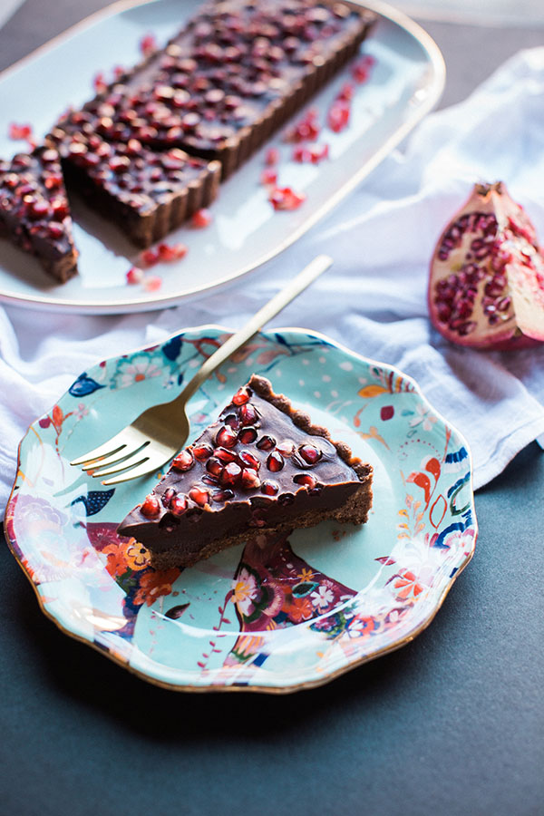 Chocolate Pomegranate Tart