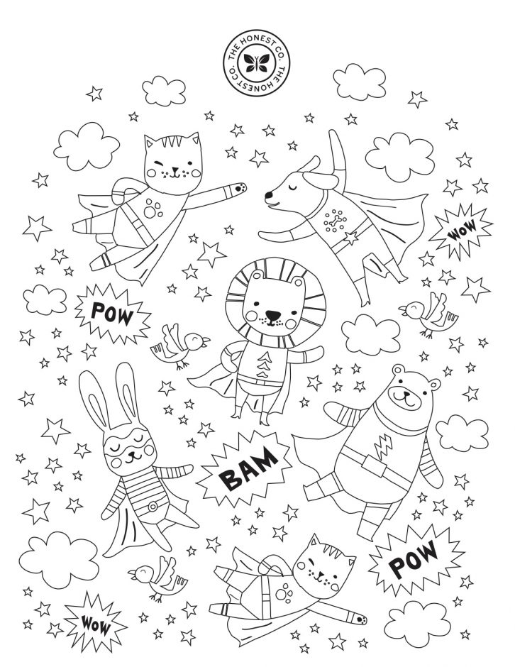 super heroes printable coloring page the honest company super hero printable coloring pages