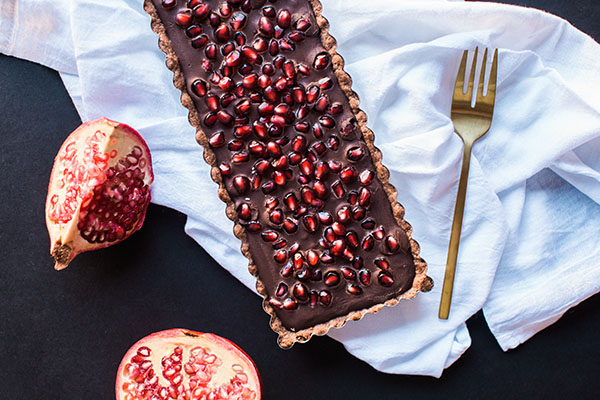 Chocolate Pomegranate Tart