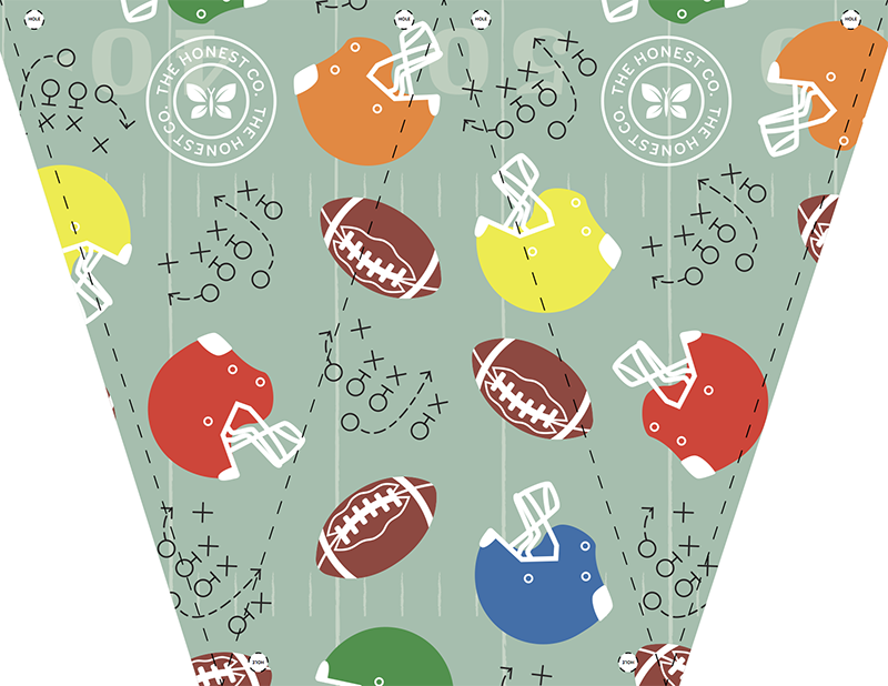 Honest Football Diaper Printable Banner