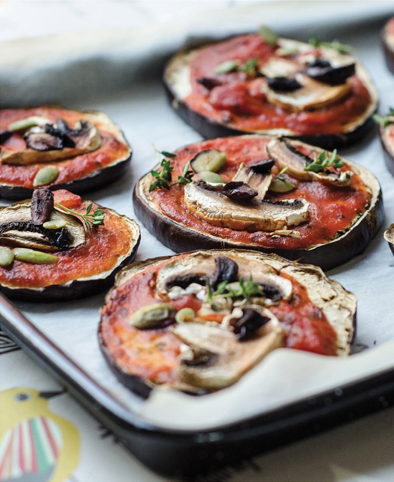 Easy Eggplant Mini Pizzas