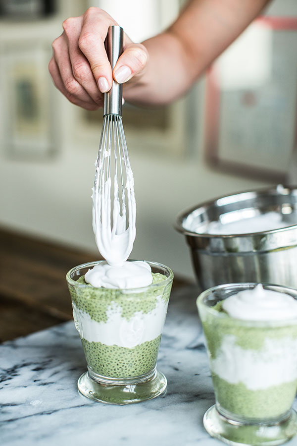 Matcha Avocado Chia Seed Pudding