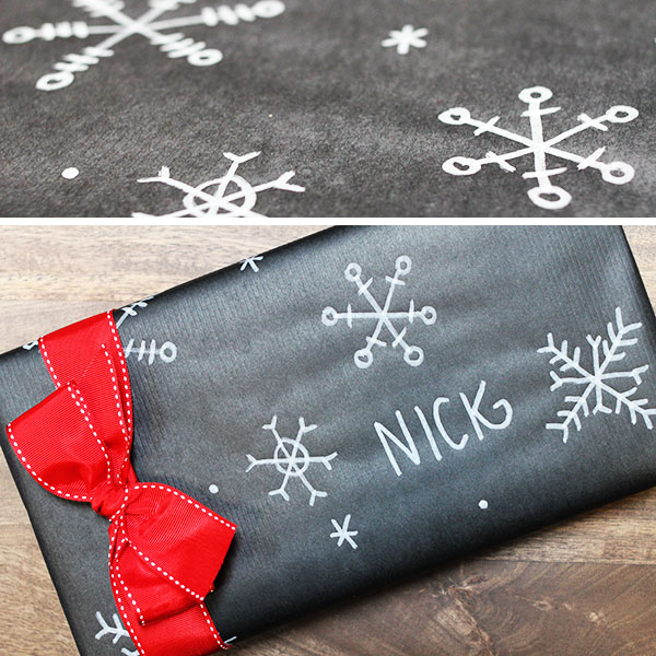 DIY Chalkboard Gift Wrap