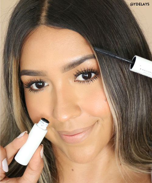 Woman wearing Honest Mascara