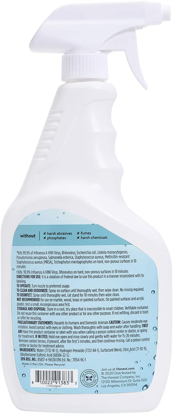 Disinfecting Spray Packaging Back