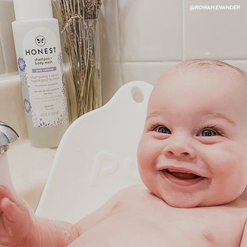 Baby in Bath with Honest Shampoo + Body Wash