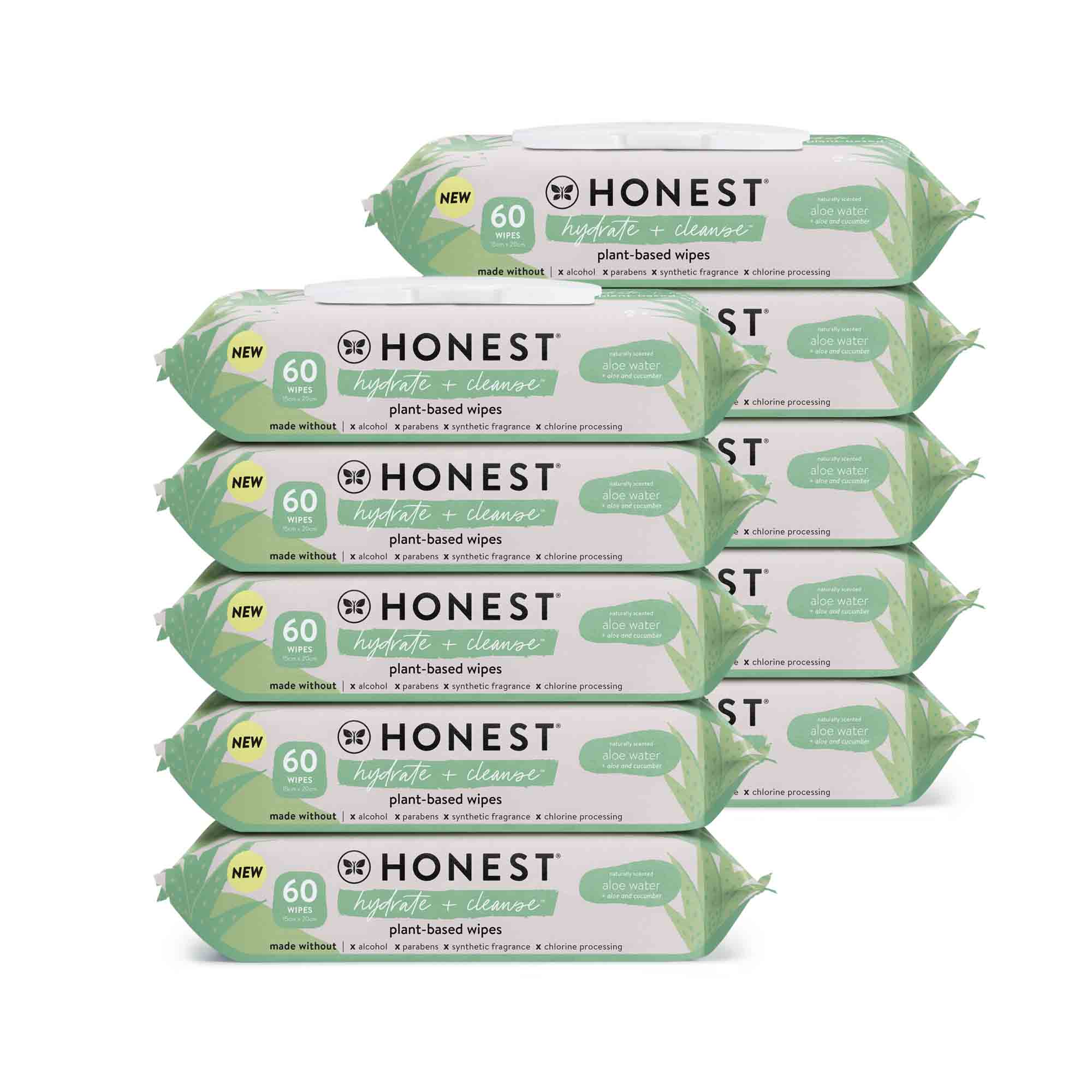 Honest Baby Wipes, Hydrate & Cleanse, 600 Count, Plant-Based