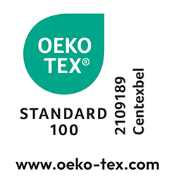 OEKO-TEX® STANDARD 100, 2109189 CENTEXBEL certified